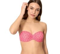 YSABEL MORA. Top Bikini Bandeau Push-Up B. Realza El Pecho con Aro Y Relleno. Ajuste Mediante Lazada En La Espalda para Mayor Comodidad .Colección Cherry.
