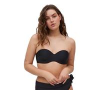 YSABEL MORA Top Bikini Bandeau Sin Tirantes con Aro y Relleno para Máxima Sujeción y Realce, Versátil y Atemporal, Estilo Bandeau con Tirantes Desmontables Anudados al Cuello Colección