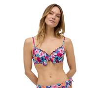 YSABEL MORA Top Bikini Flores Piqué con Aro y Relleno para Máxima Sujeción y Comodidad, Estilo Clásico con Tirantes Regulables y Cierre de Broche, Colección Ilha da Flores