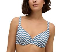 YSABEL MORA Top Bikini Ondas Tirantes Anchos Copa C con Aro y Relleno para Máximo Soporte y Ajuste Seguro en Tejido Reciclado Estilo Clásico Estampado Veraniego Colección Mahé