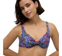 YSABEL MORA Top Bikini Tirantes Anchos con Aro y Relleno en Tejido Reciclado para Máximo Soporte y Ajuste Seguro, Estilo Clásico con Estampado de Flores, Material Sostenible Colección