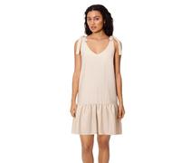 YSABEL MORA. Vestido Corto con Lino Tirantes Anudados. Vestido De Playa Corto con Tirantes Anudados En Los Hombros. Frescura del Lino con Suavidad De Otros Tejidos.