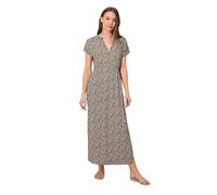 YSABEL MORA. Vestido Largo Manga Corta Estampado. Diseño De Viscosa Suave Fresco Y Ligero Ideal para Verano. Look Sofisticado De Atardecer En La Playa.