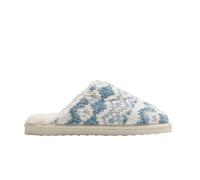 YSABEL MORA Zapatillas de Casa con Pelo Interior Estampado Étnico, Comodidad y Calidez Todo el Día, Diseño Slip-On con Suela Resistente para Durabilidad y Confort, Exterior Aterciopelado Suave