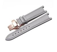 YSABVCP Correa de Reloj de Cuero Genuino for Mujer de Vivienne Westwood, Correa de Reloj Fit For Interfaz cóncava Suave y cómoda, Pulsera de 18mm(Gray-Rose-B1)