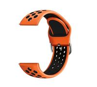 YSABVCP Correa deportiva de silicona suave compatible con DIZO Watch 2. Compatible con DIZO Watch R/R Talk/D/2. Correa de reloj for hombre y mujer.(Orange black,22mm width)