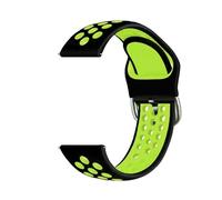 YSABVCP Correa deportiva de silicona suave compatible con DIZO Watch 2. Compatible con DIZO Watch R/R Talk/D/2. Correa de reloj for hombre y mujer.(Black yellow,22mm width)