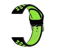 YSABVCP Correa deportiva de silicona suave compatible con DIZO Watch 2. Compatible con DIZO Watch R/R Talk/D/2. Correa de reloj for hombre y mujer.(Black green,22mm width)
