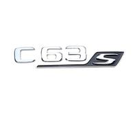 YSABVCP Letras cromadas Negras ABS 3D aptas for Mercedes C63S AMG W205 W204, Emblema Adhesivo for Maletero, Accesorios for automóvil(Chrome C63S)