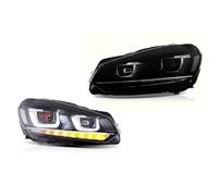 YSASFZX Faro Principal 2x Para VW Para Golf 6 2010-2014 Conjunto Faros Automóvil DRL Tuning Head Lamp Lente Proyector Doble Automóviles Faros Delanteros(RHD with Demon)