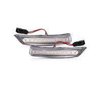 YSASFZX Intermitente lateral 2 Uds Para Chrysler Para Ciudad Para País 2008-2016 Ámbar Flash Espejo Retrovisor Luz Intermitente 12V Marcador lateral(Clear Lens)