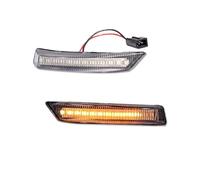 YSASFZX Intermitente lateral Para Chrysler Para Ciudad Para País 2008-2016 Luces Señal Intermitentes Del Espejo Lateral Delantero LED Ámbar Marcador lateral(Clear Lens)