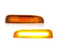 YSASFZX Intermitente lateral Para Jeep Para Cherokee 1997-2001 Luces Indicador Lateral Delanteras Coche Ámbar Blanco Lámpara Señal Giro Izquierda Y Derecha Marcador lateral(Yellow Lens Amber)