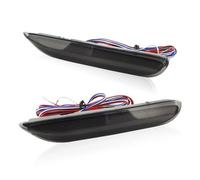 YSASFZX Intermitente lateral Para Nissan Para Leaf Para Pathfinder Para Rogue 2011-2018 LED Reflector Parachoques Luces Marcadoras Señal Giro Freno Marcador lateral(Smoked Lens)