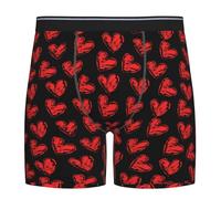 YSBKN Calzoncillos tipo bóxer elásticos y transpirables para hombre, regalos novedosos, Estampado de corazón rojo, X-Large