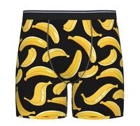 YSBKN Calzoncillos tipo bóxer elásticos y transpirables para hombre, regalos novedosos, patrón de bananos, Medium