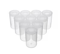 YSBRYD 100PCS PláStico VacíO Recipiente de PelíCula CáMara Contenedor Caja de Almacenamiento Lata para Accesorios Art Bead Coin Pill Transparente