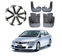 Ysbxitu 4 Guardabarros para Honda Trapo de Suciedad, Guardabarros Delantero y Trasero, se Adapta a Honda Civic 2004-2011 de plástico Guardabarros Accesorios de Coche sin taladros