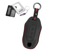 Ysbxitu Carcasa para llave de coche Porsche 911, compatible con Porsche Macan EV 2024, 2025, 2026, caja de piel para llave de coche eléctrico, color negro