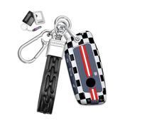 Ysbxitu Funda de silicona y metal para llave de coche compatible con BMW | Llavero caja para U11 ix1 ix2 X2 X3 G45 X7 G07 i5 ix X6 2er U06 Active M3 Tourer para hombre Car Keychain C Gris