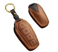 Ysbxitu Funda para Llave Compatible con BYD Samrt Autoschlüssel Hülle Schlüsselgehäuse Auto-Zubehör,Tuning Auto schlüssel Cover hülle passt für BYD Atto 3 Han Tang Dolphin Yuan Seal, marrón, Braun