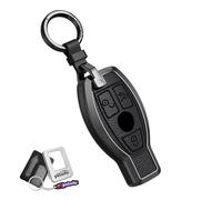 Ysbxitu Funda para llave de coche con aleación de zinc, compatible con Mercedes Benz C E S CLS CLS CLA -Class GLA GLC GLE W204 W205 W221 W222 Key Case, Staubdicht Car Key Cover Shell Negro