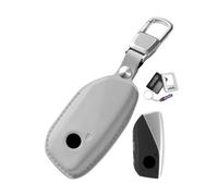 Ysbxitu Funda para llave de coche de piel sintética suave para BMW I7 X7 | Se adapta a X2 X3 G45 X7 G07 i5 ix X6 2 U06 Active M3 Tourer M Sport M50 540i Funda protectora A Gris