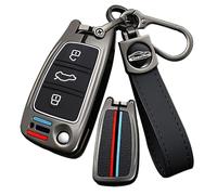 Ysbxitu Funda para llave de coche para Audi A1 A3 8P A4 A8 B8 A5 A6 C6 R8 TT TTS Q2 Q3 Q5 Q7 RS3 RS6 S3 S6 Quattro Seat Exeo Key Box Case Car Keychain