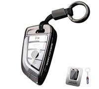 Ysbxitu Funda para llave de coche para BMW 1, 3, 5, 6, 7, X1, X3, X5, X6, X7, G20, G30, G11, F15, F16, elegante y práctico, B negro., B Schwarz