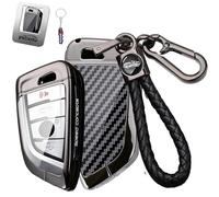 Ysbxitu Funda para llave de coche para BMW 1, 3, 5, 6, 7, X1, X3, X5, X6, X7, G20, G30, G11, F15, F16, elegante y práctico, D negro., D Schwarz