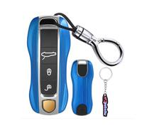 Ysbxitu Funda para llave Eui Display para Porsche Cayenne Panamera 911 971 9YA Macan Boxster Carrera Taycan Keyless go Protección para llaves de coche, accesorios en azul