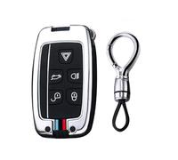 Ysbxitu Funda para Llavero con Llavero para LR2 LR4 Discovery Sport Freelander Range Rover Sport Aurora Evoque Vogue Velar Jaguar XF XE XJ XJL C-X16 V12 F-Pace F-Type Funda para Llave-B, Color