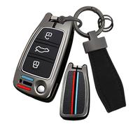 Ysbxitu Funda Plegable para Llave de Coche Compatible con Audi A1 A3 A4 A6 8P TT C6 Funda Protectora para Llave de Coche Funda Protectora Llavero Funda de Silicona Idea de Regalo A Negro
