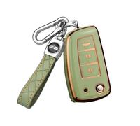Ysbxitu Funda protectora para llave de mando a distancia de 3 botones con llavero compatible con Nissan Rogue Rogue Select Rogue Sport Sylphy Pulsar Sentra Key Sleeve - Verde