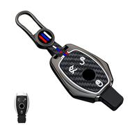 Ysbxitu Llavero de silicona para hombre compatible con Mercedes-Benz A B C E R S G M V LA CLS GLA GLC GLE AMG W204 W245 W246 - Caja de llaves fina para bolsillo 3 botones-C Negro