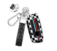 Ysbxitu Se adapta a BMW I5 X1 ix1 x7 metal blanco y negro funda para llave | Se adapta a X1 U11 ix1 ix2 X2 X3 G45 X7 G07 i5 ix X6 2er U06 Active M3 Tourer M Sport M50 540i Funda C Negro