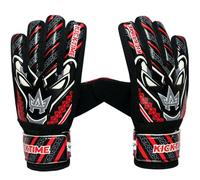 YSCARE Guantes de Portero de fútbol Guantes de Portero para niños y jóvenes Guantes de práctica y Entrenamiento con protección y Palma agarrada (Roja, Talla 6. Adecuado para niños de 13 a 15 años.)