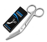 YSCARE Tijeras de vendaje de acero inoxidable para primeros auxilios, para primeros auxilios, para vendajes, estudiantes, enfermeras, paramédicos (plata, 16,5 cm)