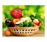 YSCOLOR Diamond Painting 2019 5D DIY Full Diamond 2019 Hecho A Mano Decoración para El Hogar Manualidades Pintura De Diamante Kits De Punto De Cruz Cuadro De Cesta De Frutas Y Verduras 30X40cm