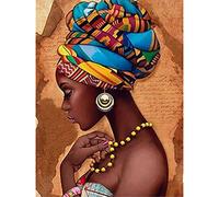 YSCOLOR Diamond Painting 5D Completa Diamante Pintura Redonda Fantasía Mujeres Africanas Mosaico Diamante Bordado Diamante Retrato Fotos 30X40Cm