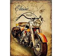 YSCOLOR Diamond Painting 5D Diamante Mosaico Diamante Pintura Kit Punto de Cruz Motocicleta Diamante Bordado Completo Redondo Broca Decoración Navidad Regalos 30 X 40 Cm