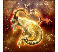 YSCOLOR Diamond Painting 5D DIY Diamante Bordado Capricornio Dibujos Animados Ronda Completa Diamante Pintura Constelación Mosaico Diamantes De Imitación Leo 30X30Cm