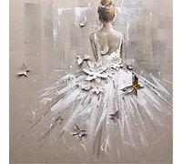 YSCOLOR Diamond Painting 5D DIY Diamante Pintura Taladro Redondo Completo Ballet Girl 3D Rhinestones Bordado Punto De Cruz Regalo Decoración para El Hogar Regalo 30X30Cm