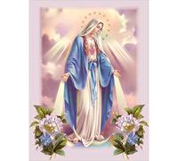 YSCOLOR Diamond Painting 5D Diy Diamante Pintura Taladro Redondo Completo Virgen Religiosa 3D Bordado Punto De Cruz Regalo Decoración Del Hogar 30X40cm