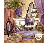 YSCOLOR Diamond Painting 5D Diy Diamante Pintura Taladro Redondo Completo Vista De Baño Bordado Punto De Cruz Regalo Decoración Del Hogar Regalo 30X30cm