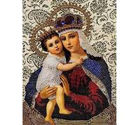 YSCOLOR Diamond Painting Bordado Con Abalorios Jesús Virgen María Diamante Bordado Religión Figuras Punto De Cruz DIY 5D Pintura Diamante 2019 Rebordear 30X40cm