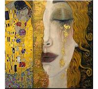 YSCOLOR Diamond Painting Bordado De Diamantes Lágrimas Doradas Gustav Klimt Diy Pintura De Diamante Punto De Cruz 5D Mosaico De Diamantes De Imitación Pintura Por Número 30X30cm