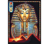 YSCOLOR Diamond Painting Diamante Redondo 5D Diamante DIY Pintura Faraón Egipcio 3D Redondo Bordado Punto de Cruz Mosaico Pintura Decoración 30 x 40 cm