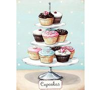 YSCOLOR Diamond Painting DIY Pinturas De Diamantes Sweet Cupcakes Bordado Mosaico Pasta Punto De Cruz Arte De La Pared Hogar Decoraciones De Cocina Artesanías Hechas A Mano Regalo 30X40Cm