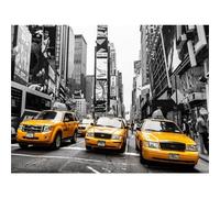 YSCOLOR Diamond Painting Pintura Diamante Nueva York Pintura Diamante Punto De Cruz Completo Cuadros Cuadros Pintura Diamante Redondo Nueva York Calle Amarillo Auto 30X40Cm